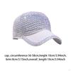 Mesh Rhinestone Baseball Cap Breathable Duckbill Adjustable Summer Beach Sun Hat Protection