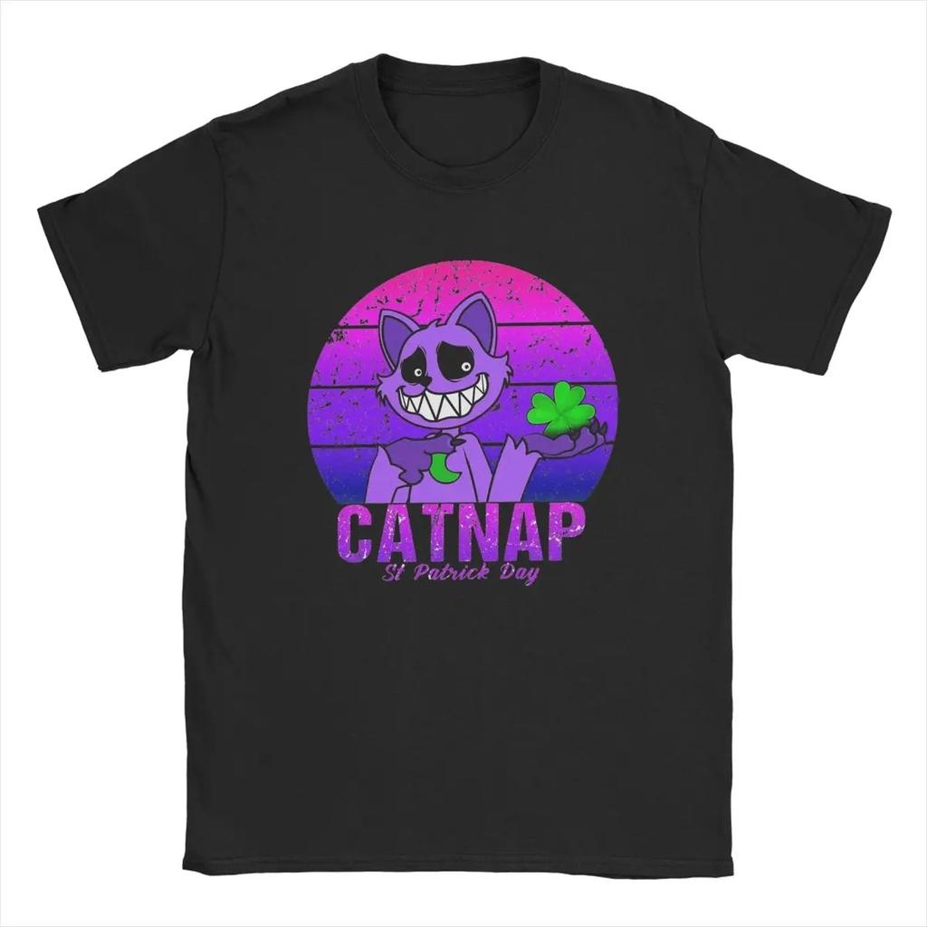 T-shirt per Bambini Uomo Smiling Critters Catnap Dogday Gioco Cartone Animato 100% Cotone Divertente Manica Corta Girocollo Maglietta T-shirt Regalo