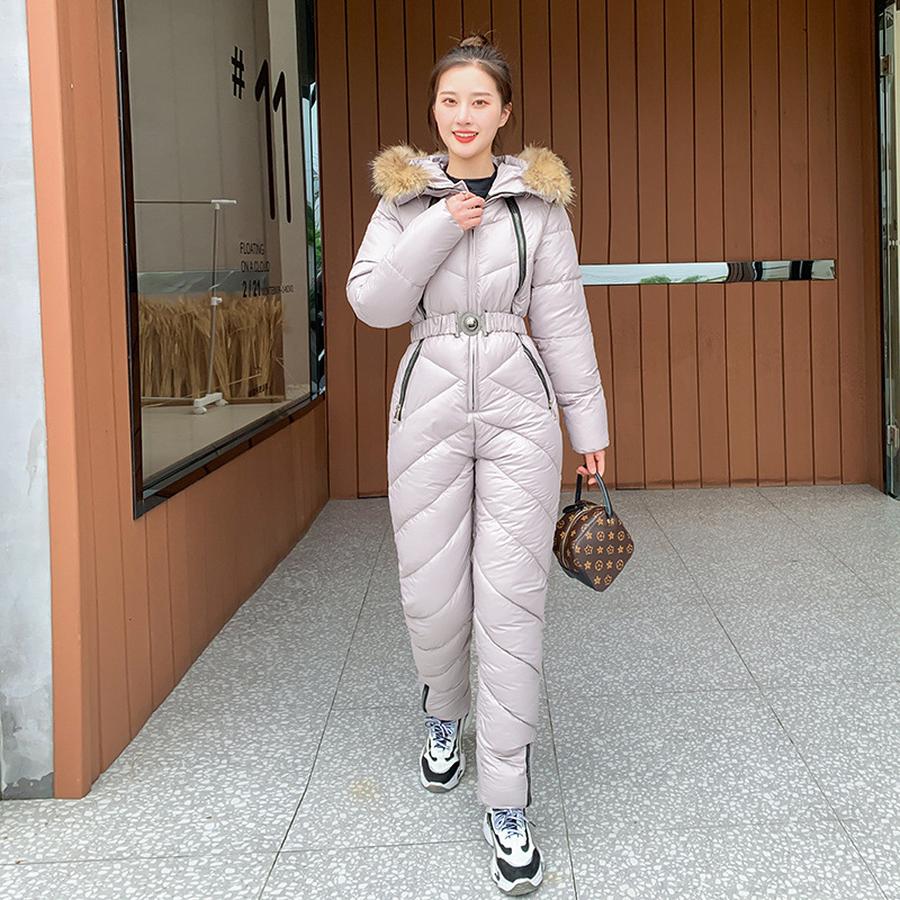 Russian Cross-Border Winter Outdoor Ski Suit Women's Fleece Set Korean Style Casual Winter Coat