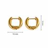 Elegant Stainless Steel Gold Oval U-Shaped Earrings