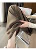 Women's High-Waisted Wide-Leg Drapey Trousers - Plus Size, Korean Style, Slimming, Floor-Length, Suited for Spring and Autumn.