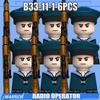 WW2 Military Navy Soldier Figures Building Blocks Leader Army Warrior Boat Commander Artillery Accessories Gun Bricks Toys Gifts