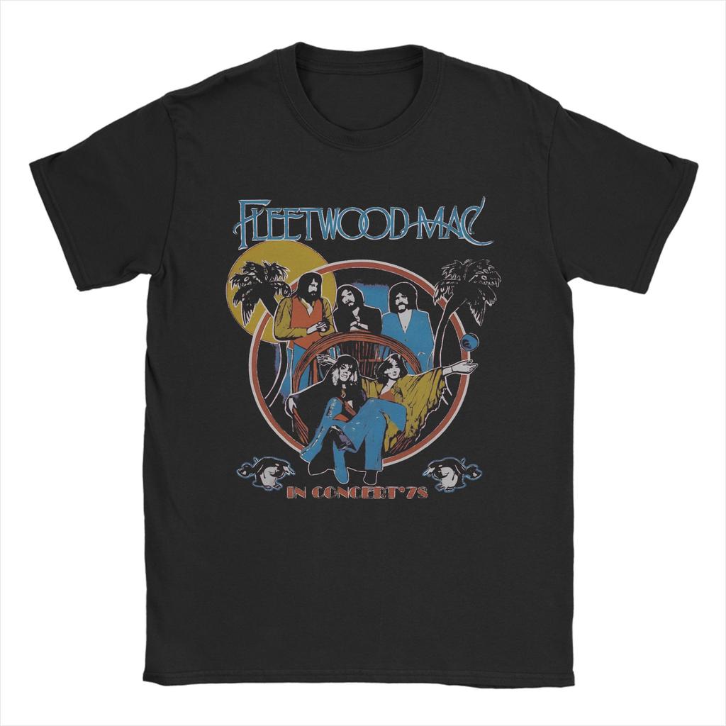 Fleetwood Mac T Shirt Summer  Hipster TShirts Male Pure Cotton O Neck Oversize Tees ShortSleeve Street Style Tshirt