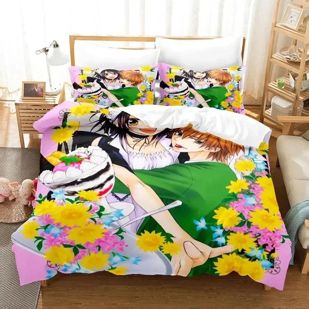 New  Maid Sama Misaki Bedding Set Printed Bed Set With Pillowcase Bed Duvet Cover Soft Queen King Size Bedclothes Home
