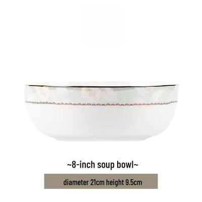 Chunxiao New Chinese Style Ceramic 8-inch Soup Bowl