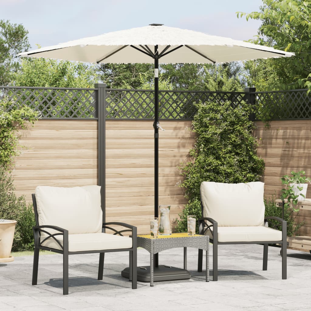 White Sun Umbrella with Steel Pole 223 x 223 x 213 cm