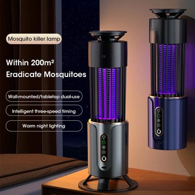 Lampă Anti-Țânțari Capcană Insecte Muște Felinar Camping USB Temporizare Raachetă Electrică Anti-Țânțari Ucigaș Insecte de Exterior Repelent