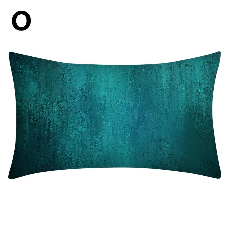 1PC Home Decor Cushion Cover Protector Teal Blue Rectangular Lumbar Pillowcase Pillow Case 30x50cm