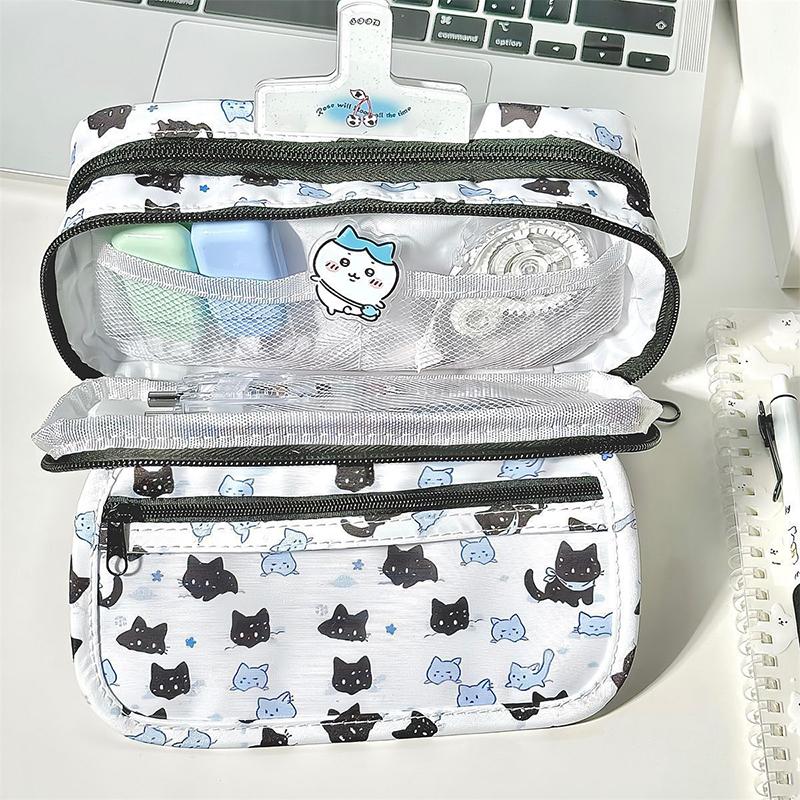 

Cute Cartoon Pencil Cases Large Capacity Stationery Pen Bag Pen Box Pencilcase Storage Student Back To School Office Supplies белый