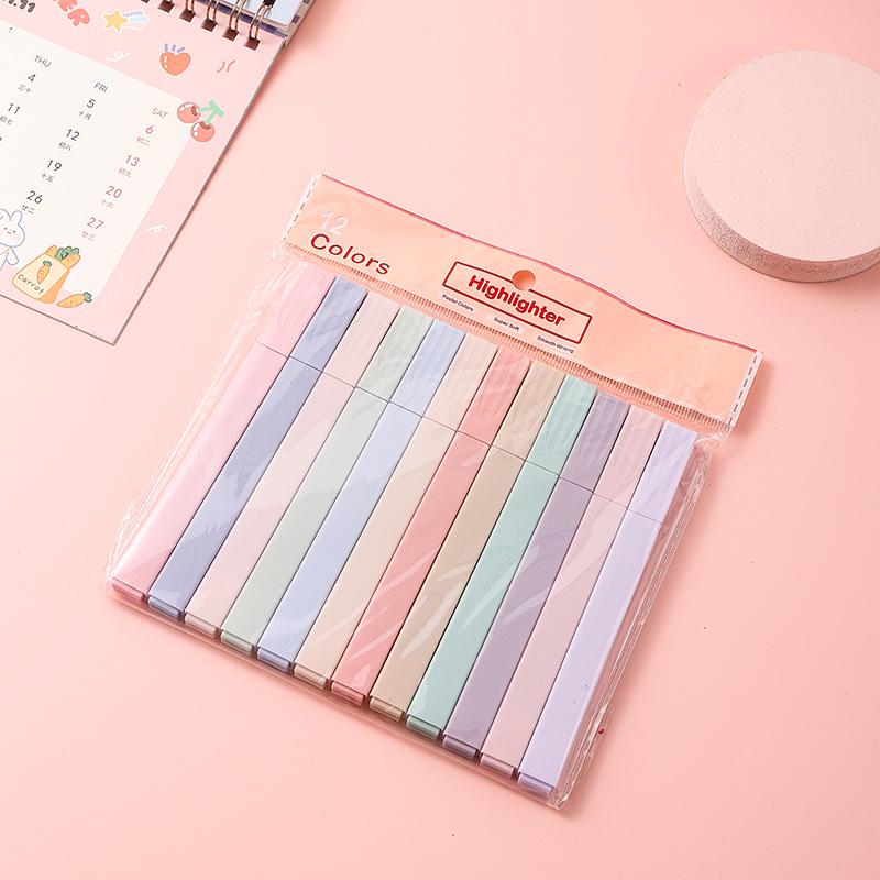 Fluoreszierende Marker Stifte Set mit hoher Kapazität mit OPP-Verpackung für Studenten und Kunst