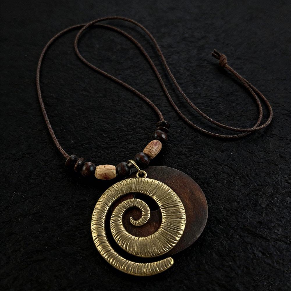 Boho Sweater Chain Hollow Leaves Clothing Pendant Vintage Necklace  Gifts