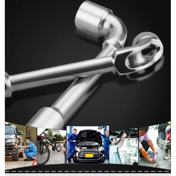 CRV Steel L Type Socket Spanner L Wrench 6 Point Hand Tools Automotive Mechanical Tool 8 10 12 13 14mm