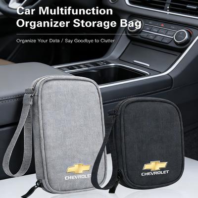 Portable Mountaineering Travel Earphone Case Data Cable Storage Bag For Chevrolet Z71 Aveo Impala Lacetti Malibu Sail SS Cruze
