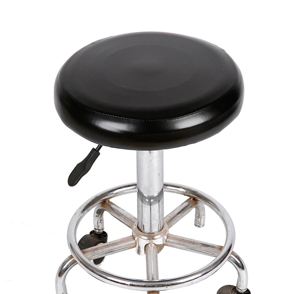 Elastic PU Leather Round Stool Chair Cover Waterproof Pump Chair Protector Bar Beauty Salon Small Round Seat Cushion Sleeves