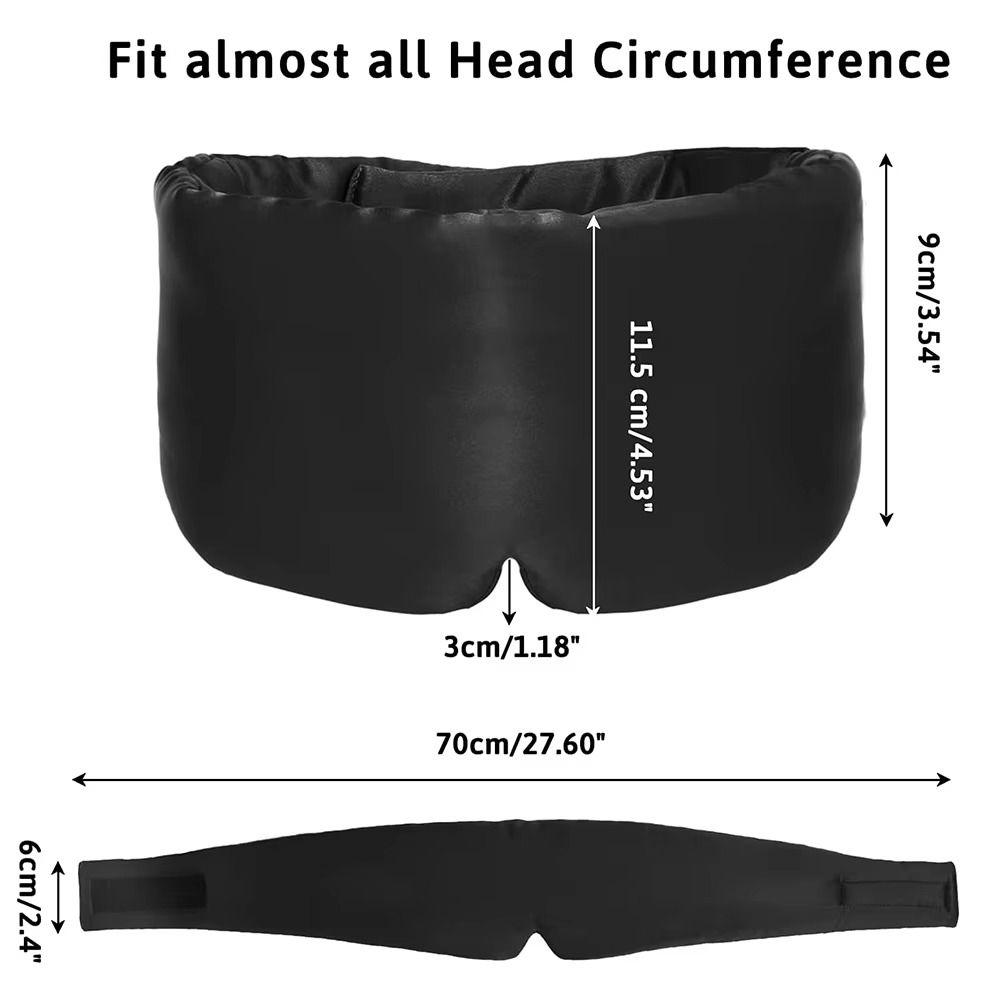 Soft Sleeping Mask Eyepatch Adjustable Headband Eyeshade Patch  for Travel & Nap