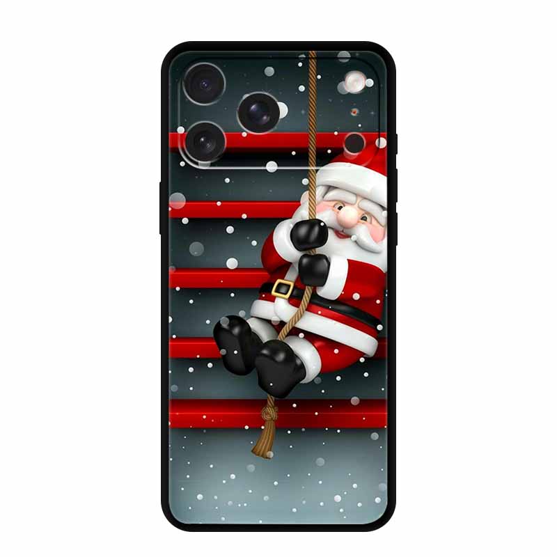 For iPhone 17 Pro Max Cover iPhone17 Pro Back Protective Phone Case For iPhone 17 Air Santa Christmas Soft Silicone TPU Coque