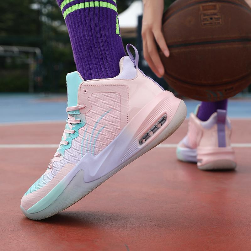 Fashion High Quality Air Cushion Men's Basketball Sneakers Outdoor Non-slip Woman Basketball Shoes Professional Sports Basket Shoes Men