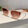 Vintage Cat Eye Sunglasses Women Fashion Coating Mirror Shades UV400 Protection Trendy Gradient Style Outdoor Eyewear