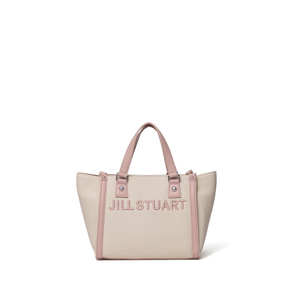 Jill Stuart Handbag with Panel and Brand Daily JSLH5AH2 2-Way Logo, Casual, Pink, Women's