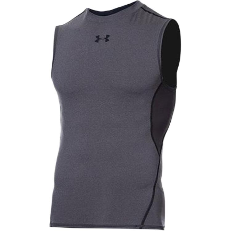 

Under Armour Solid Logo Crew Neck Pullover Vest Men Vests Gray 1358548-019 XXL