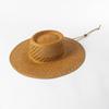 2022 new fashion casual hand-knitted hollowed-out large brim with rope strap ring top straw hat ladies outdoor sun hat tide