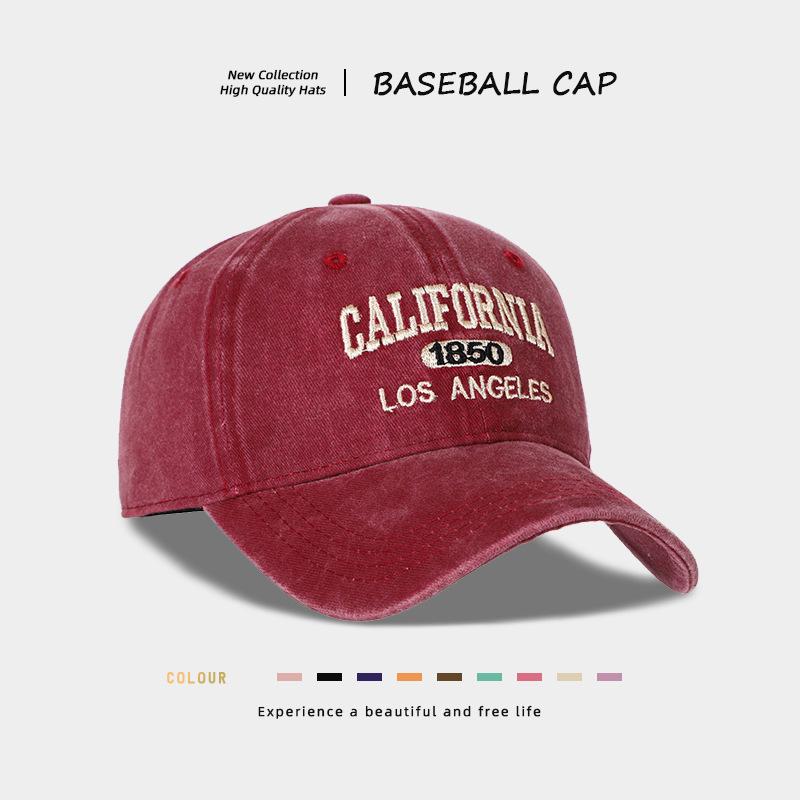 Retro Old Face Peaked Cap Children Sunscreen Sunshade Soft Top Embroidered Baseball Cap Men's Cowboy Hat