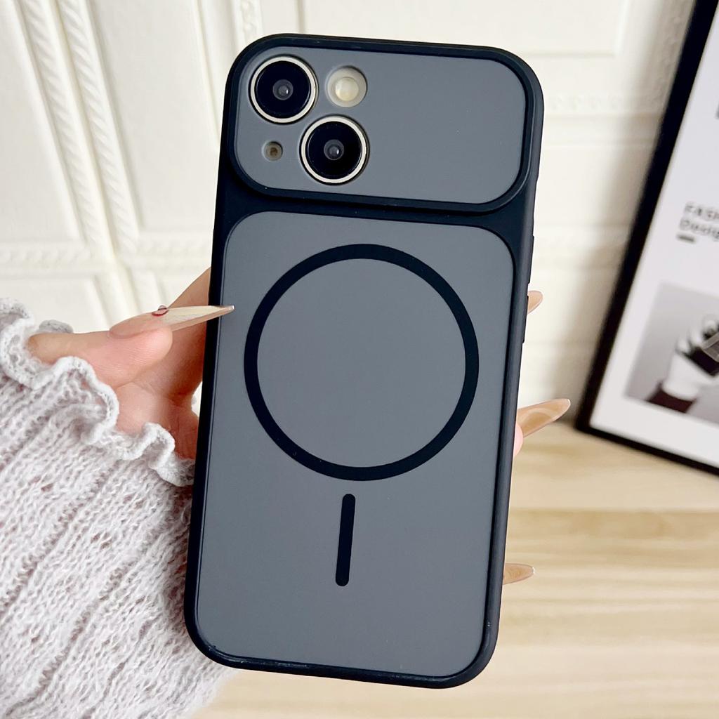 For iPhone 15 Case Compatible with MagSafe Dual Color Skin Touch TPU PC Shockproof Phone Cover