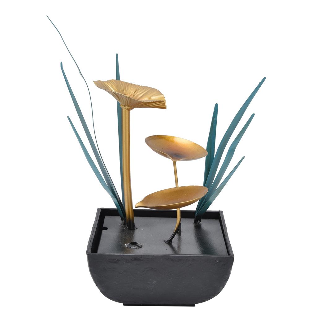 Tabletop Fountain LED Lights No Noise Compact Lightweight Classic Indoor Waterfall for Decorating