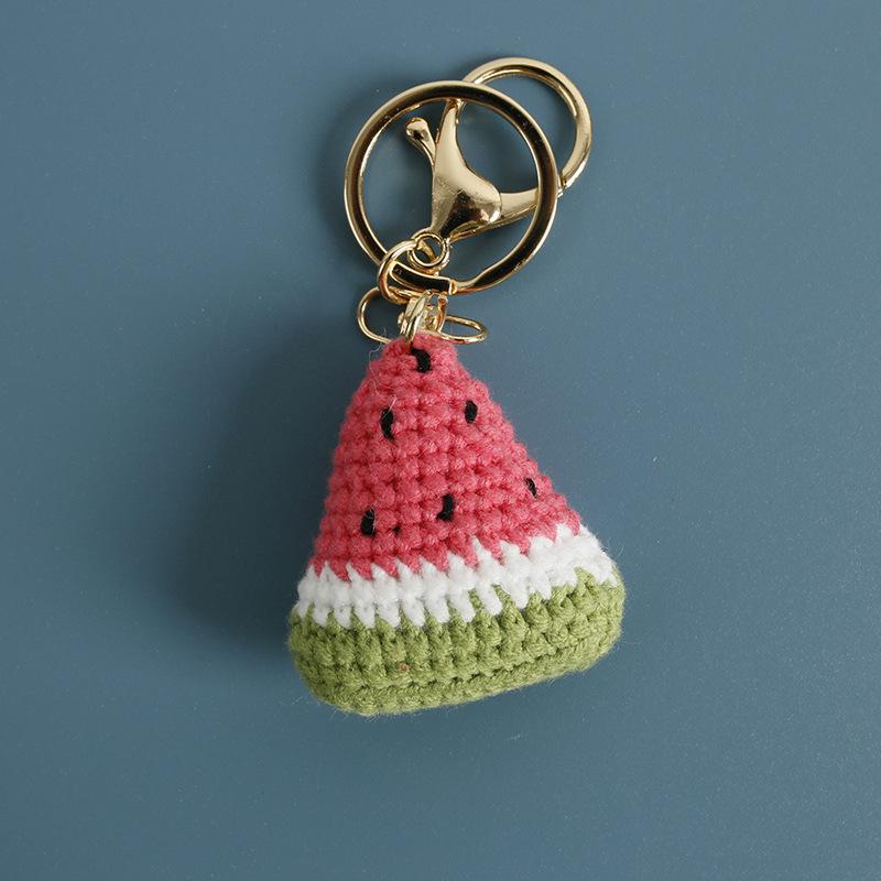 Strick Doppel Orangen Schlüsselanhänger Niedliches Frucht Design Häkel Schlüsselanhänger Für Tasche Anhänger Gestrickte Zitrone Schlüsselanhänger Personalisierte Accessoires