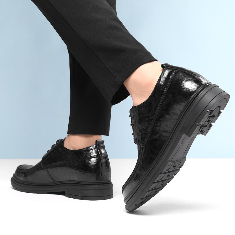 YEINSHAARS 3/6/8 Cm Elevator Men Dress Shoes Height Increase Cow Leather Men Formal Shoes Oxfords Business Men Suit Shoes Taller
