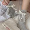 Lace Bow Lace Socks Children'S Thin Striped Ballet Tube Socks Cute Lolita
