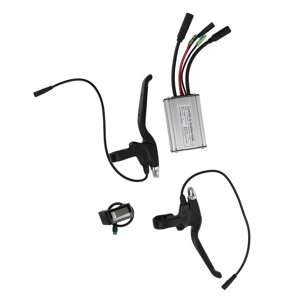 36V 48V 350W Electric Bike Brushless Motor Controller with LCD4 Meter Dial Assist Sensor Brake Handle