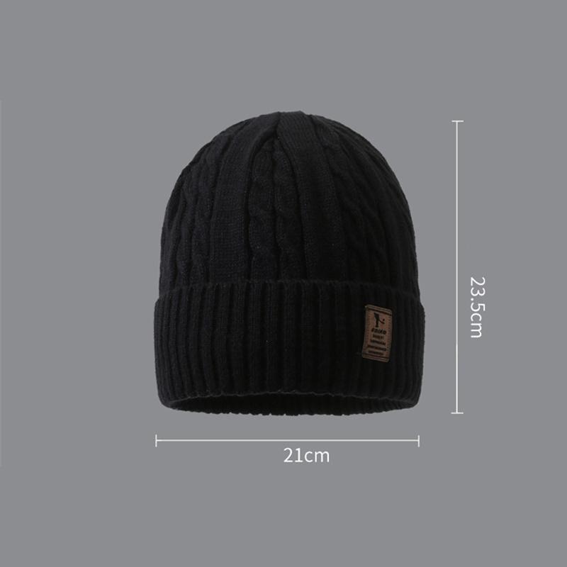 Wintermütze Samt Dicke Herren Strickmütze Warme Mütze Outdoor Ärmelkappe Skullies Beanies Ski Slouchy Cap