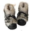 The turning port is increased, the thick-soled non-slip fluffy snow boots are new, piled and thickened short boots, and the warm cotton shoes 