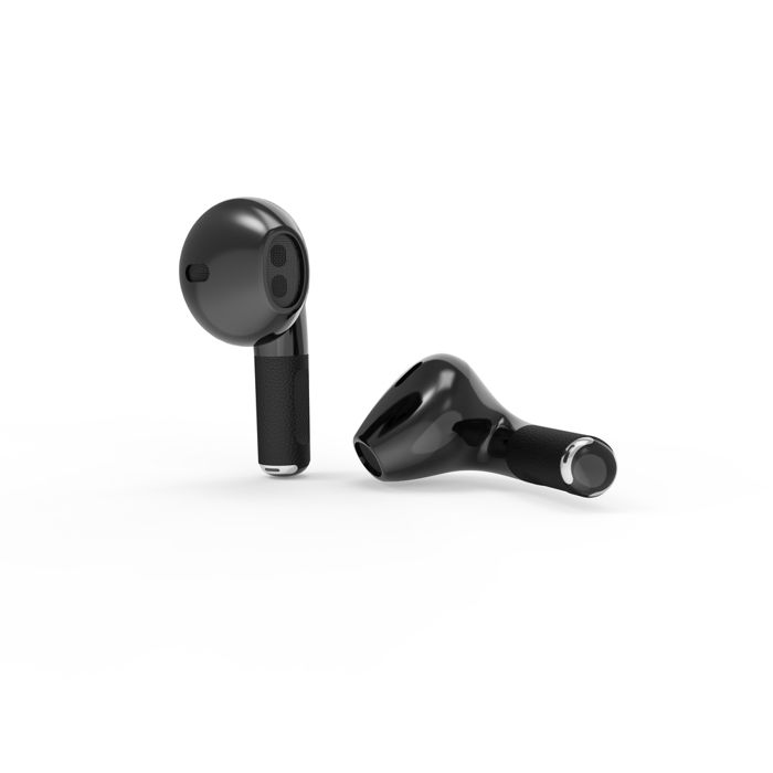 Gembird Wireless TWS In-Ears, Black/Space Grey - Écouteurs Bluetooth 5.0 de haute qualité avec étui de chargement USB-C, appels