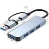 Adaptateur OTG rapide pour téléphone portable, tablette, ordinateur portable, répartiteur USB 3.0 Type-C, charge PD, hub USB C