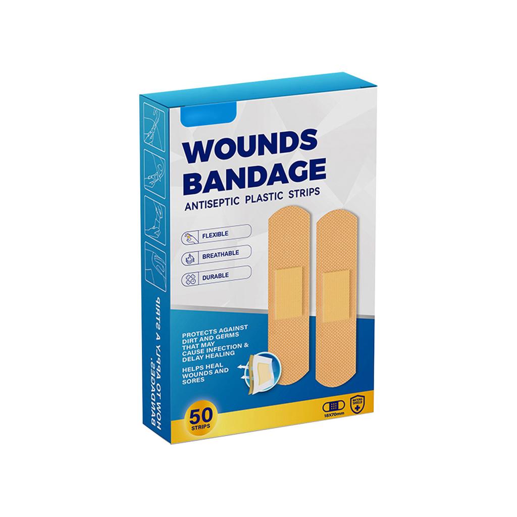 Universal Bandages (50 Pcs), Stain Resistant And Waterproof Bandages, Strong Adhesion Bandage Set