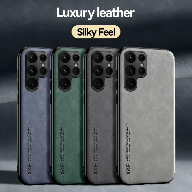 Case For Samsung S24 S23 S22 Ultra FE A A4 A1 A3 A34 Protective Cover Magnetic Car Holder Phone Coque Fundas Capa