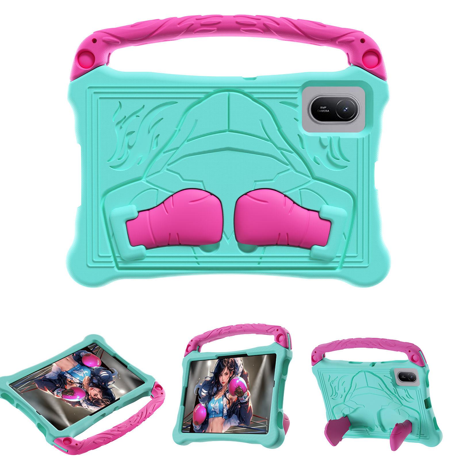 

For Huawei MatePad SE 11 Case Boxing Style EVA Tablet Cover with Handle Kickstand Mint Green/Rose