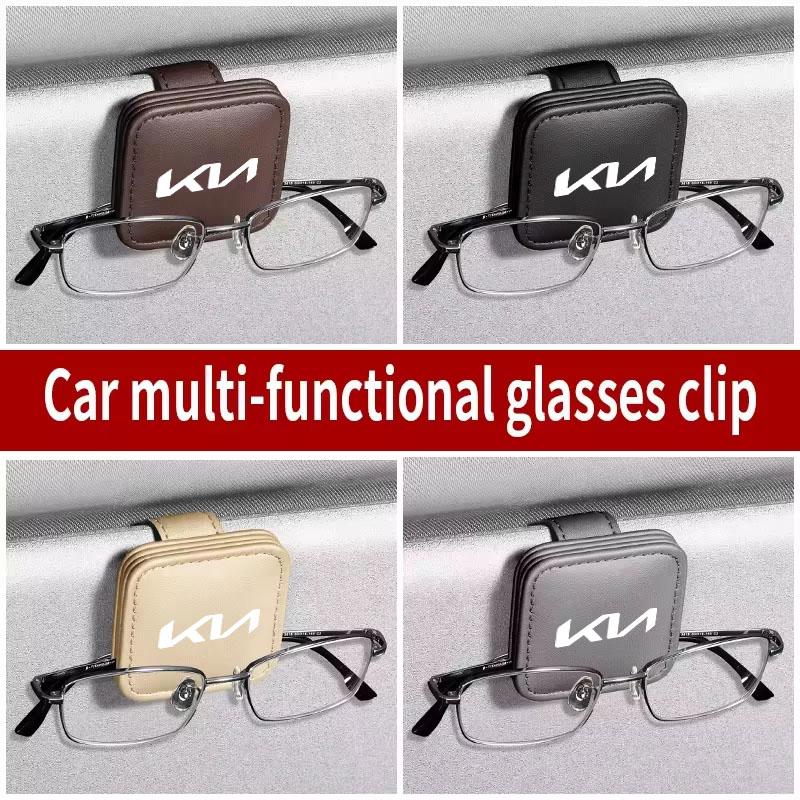 Car Sun Visor Eyeglass Clip Magnetic Multi-Function Storage For KIA KN K3 K5 Sportage Sorento Picanto Ceed RIO 2 3 4 Accessories fxrp50