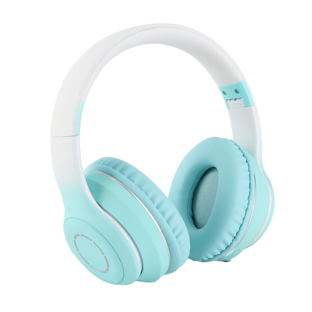 Bluetooth Headphone Heavy Bass Noise Cancelling Foldable Gradient Color Wireless Headset with Light
