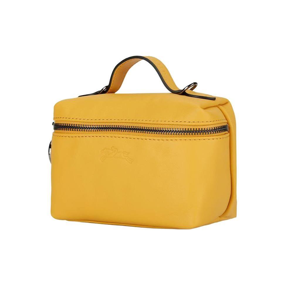 Longchamp Le Pliage Xtra 16 Solid Color Embossed Logo Zipper Closure Leather Box Bag Handheld Shoulder Crossbody Mini Women bags Apricot 10187987222