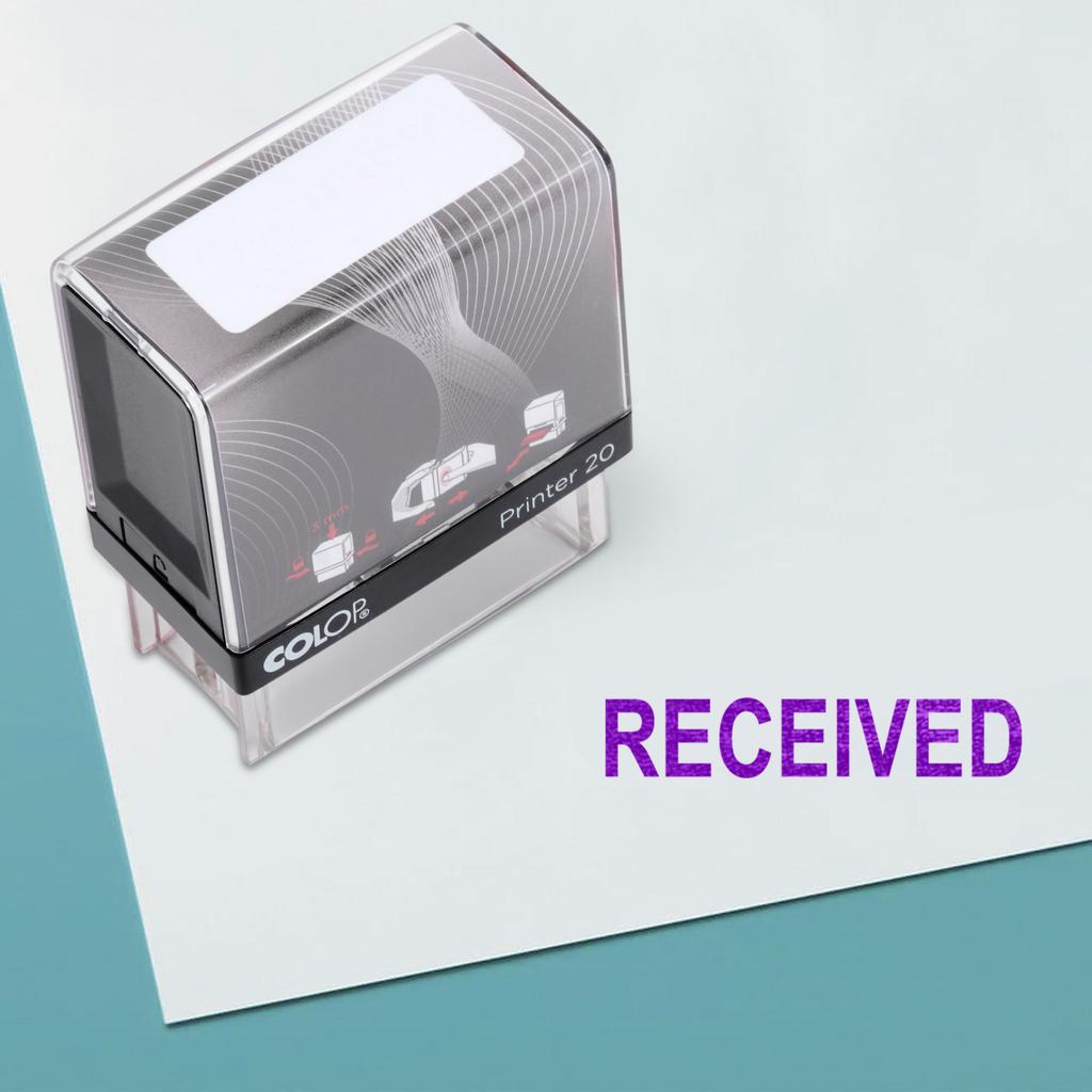 RECEIVED Self Inking Rubber Stamp Custom Colop Office Stationary P20 Mini Stamper