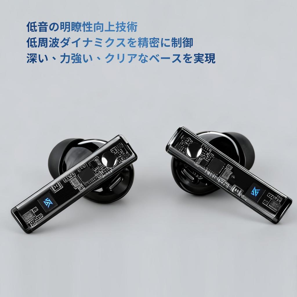 KZA COUSTICS Sora Wireless Bluetooth Earbuds with HD Microphone, Gaming Headset, Sweatproof, Sports Headphones, Bluetooth 5.4