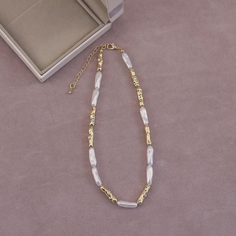 Gold-Plated Baroque Chain Spacer Beads & Pearls for DIY Jewelry