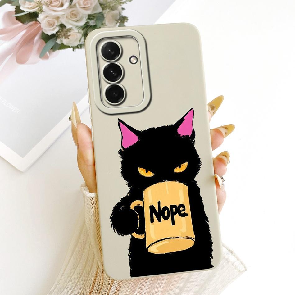 For Samsung Galaxy A56 A36 Cute Cat Flower Cartoon Phone Case For Samsung A36 A56 5G Shockproof Soft Silicone Covers Bumpers