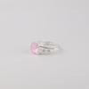 Natural Morganite Gemstone Silver Ring, Women's Wedding Jewelry, 925 Sterling Silver Zircon Ring For Bride CZR-15-9