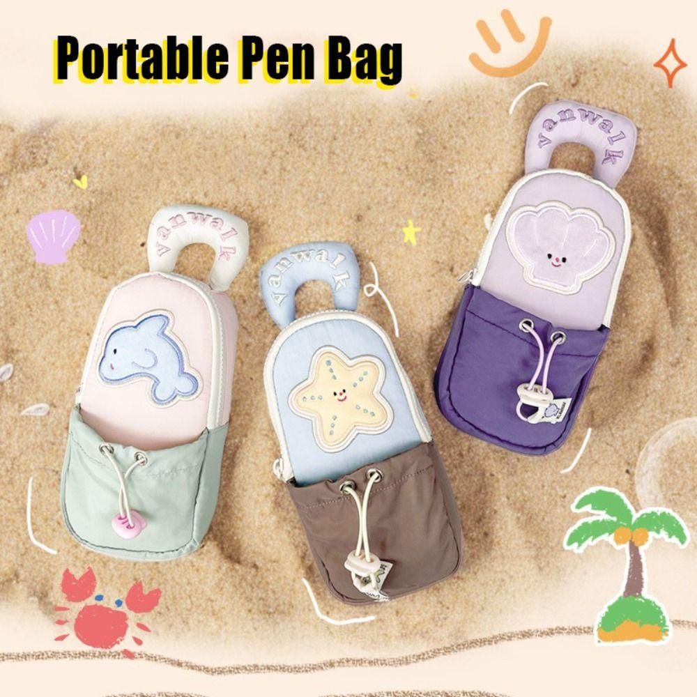 Portable Pen Bag Large Capacity Stationery Storage Bag New Pencil Case  Gift