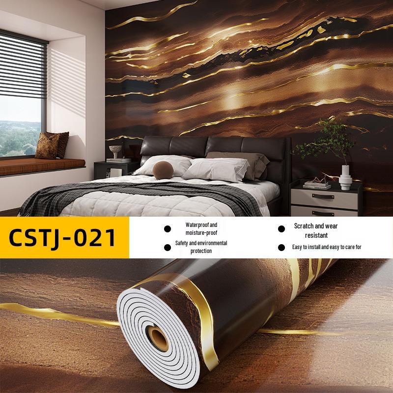 Self-Adhesive Waterproof Imitation Marble Tile Wall Sticker for Bathroom, Living Room, Kitchen, and TV Background.