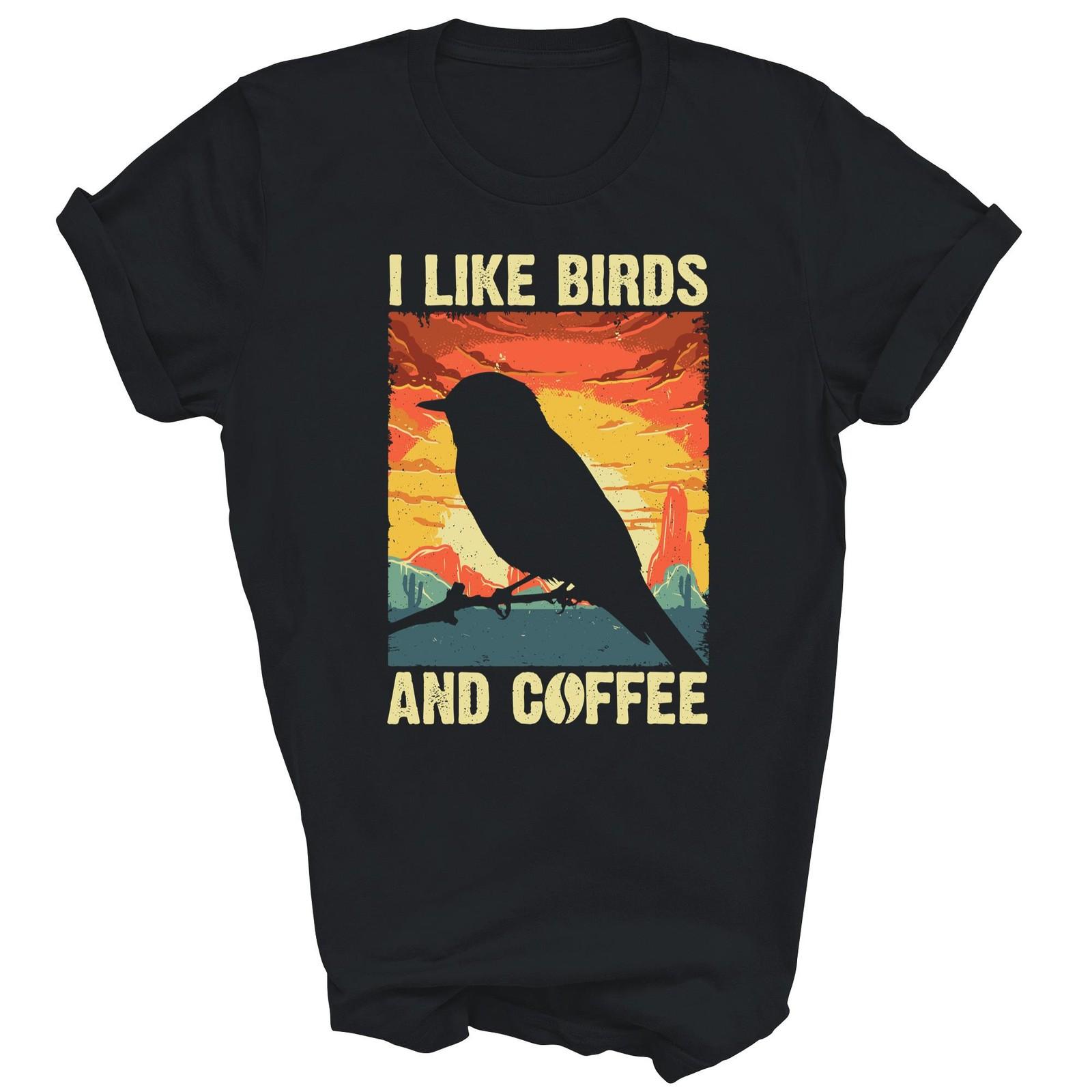 Birding Nerd I Like Birds And Coffee Unisex Shirt Gift M